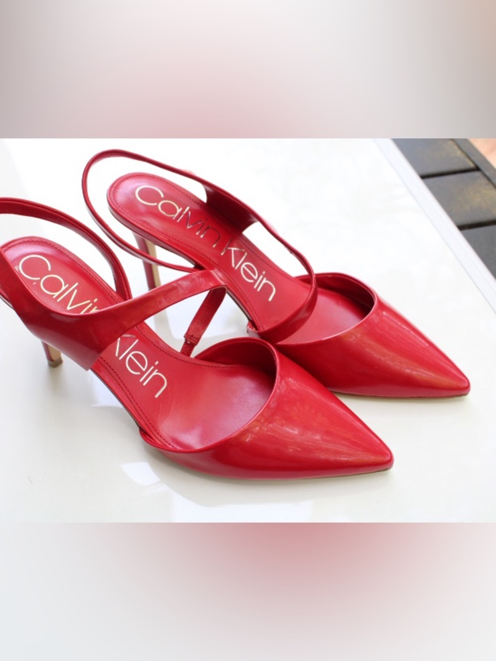 Calvin Klein Geena sling back pumps